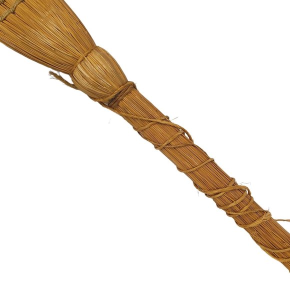 Vintage Handmade Straw Fireplace Hearth Broom Primitive Country Farmhouse Rustic - Picture 5 of 10